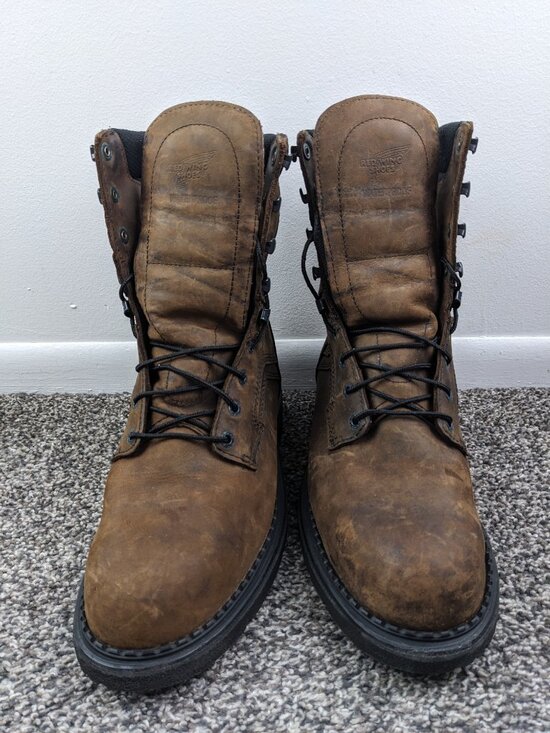 Red Wing Mens 4414 Leather Work Safety Toe Waterproof Boots Sz 10.5 H Extra Wide main image 4